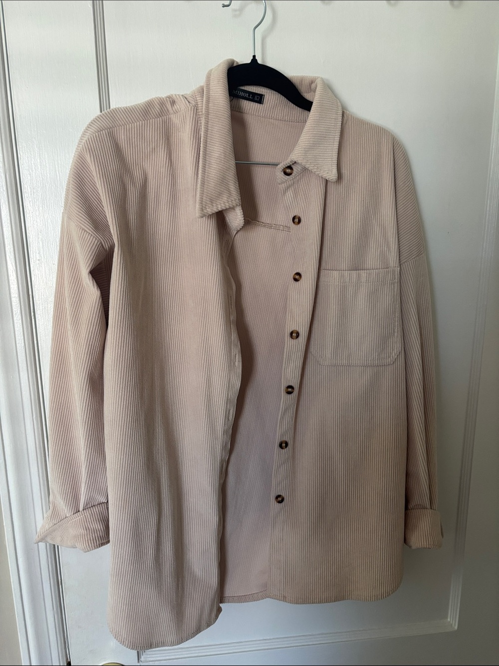 Light Beige Corduroy Button-Down